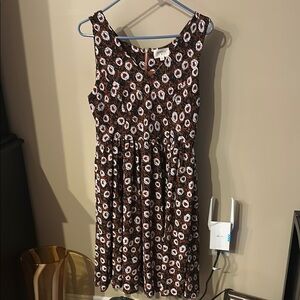 Everly Brown and White Patterned Dress